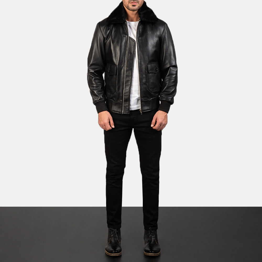 Airin G-1 Leather Bomber Jacket