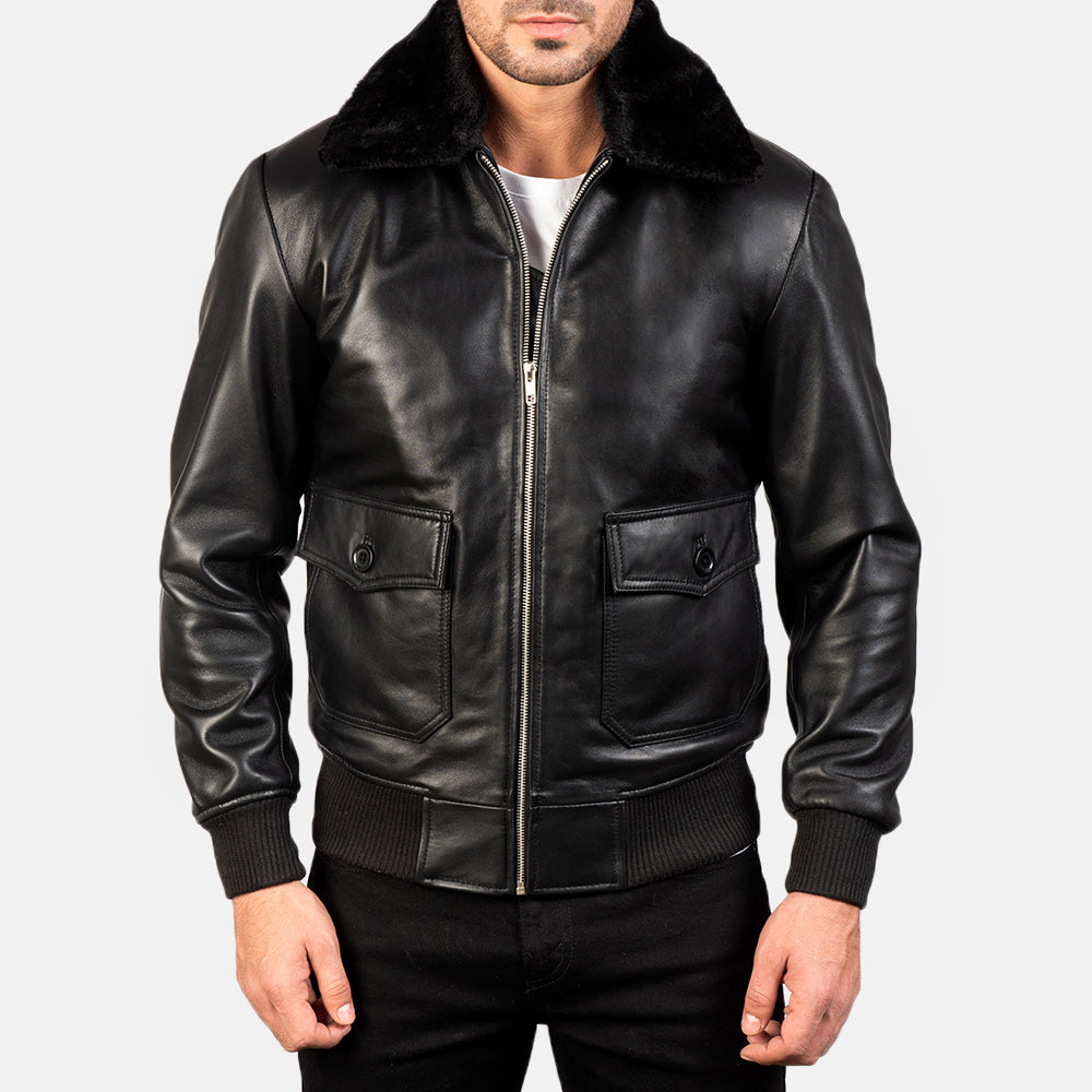Airin G-1 Leather Bomber Jacket