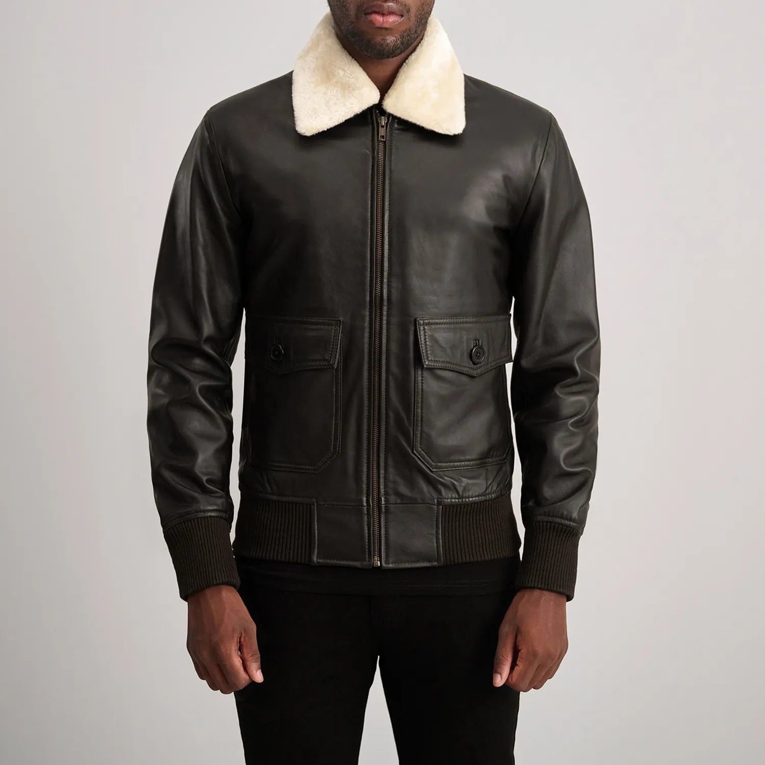 Airin G-1 Leather Bomber Jacket