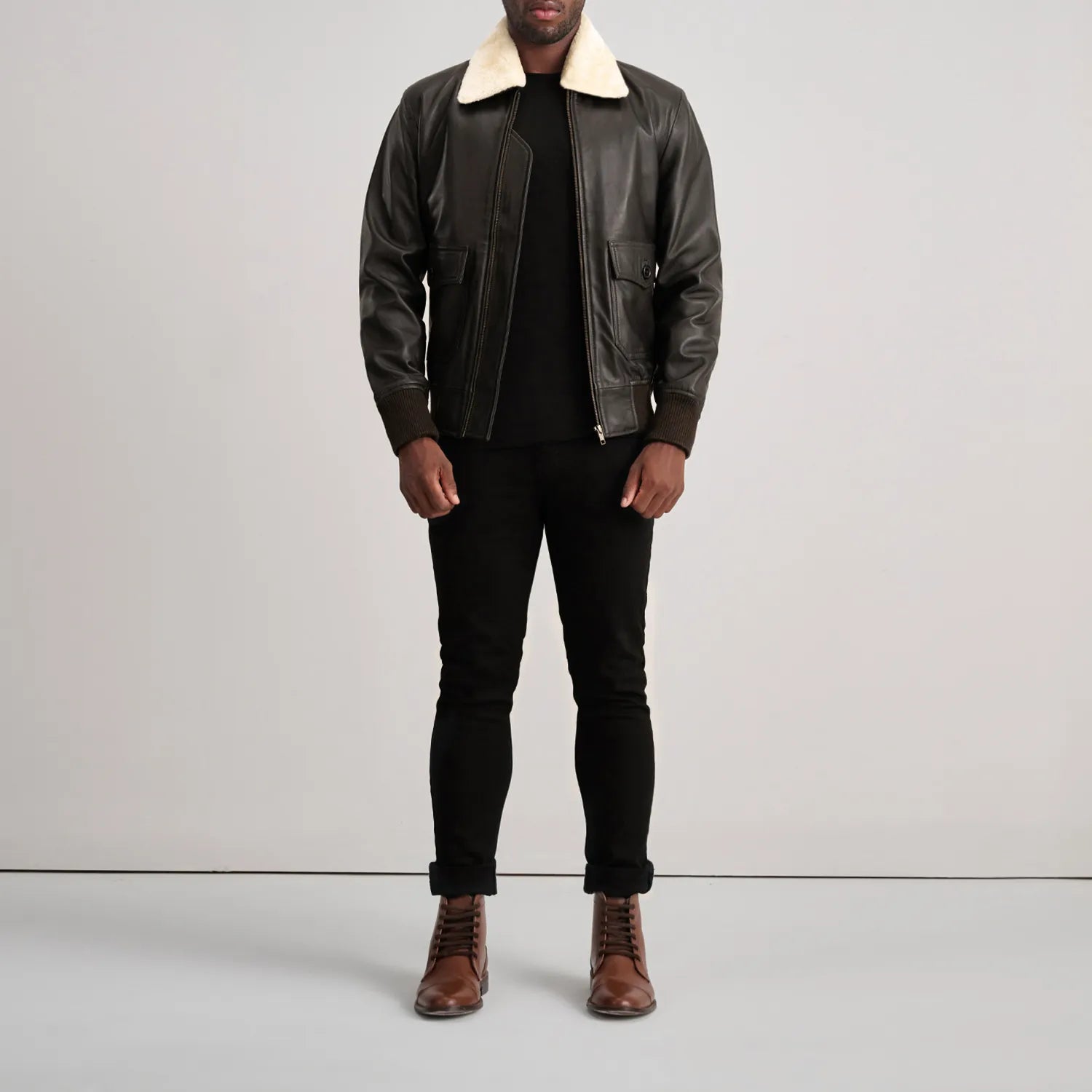 Airin G-1 Leather Bomber Jacket