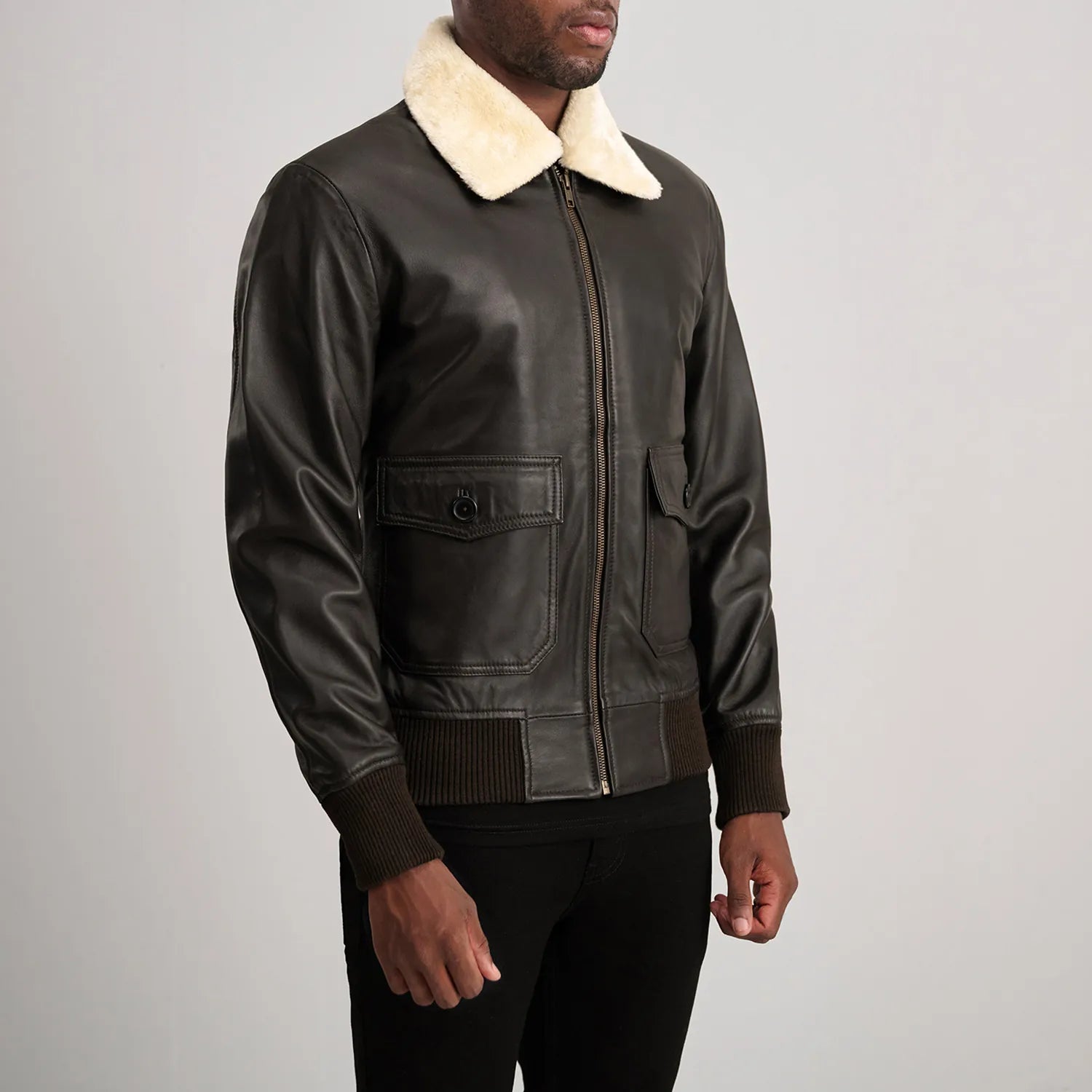 Airin G-1 Leather Bomber Jacket