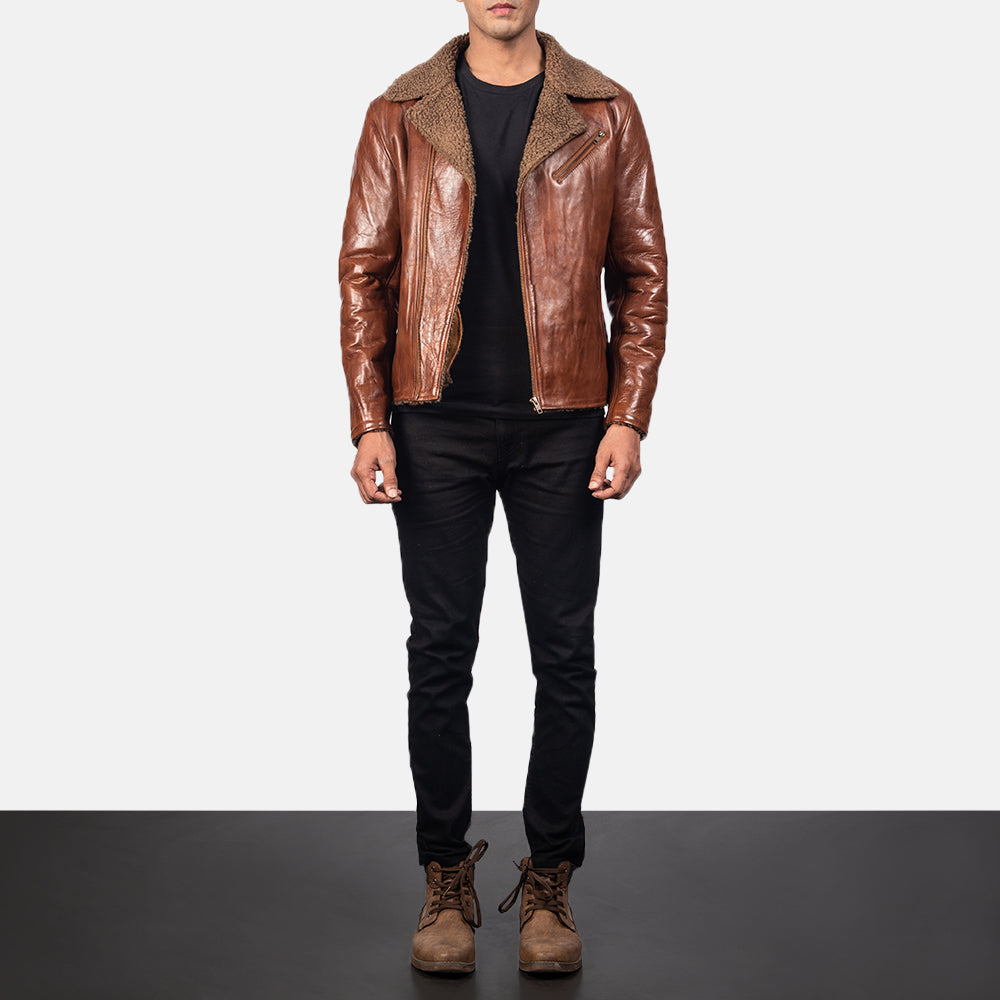 Alberto Shearling Leather Jacket