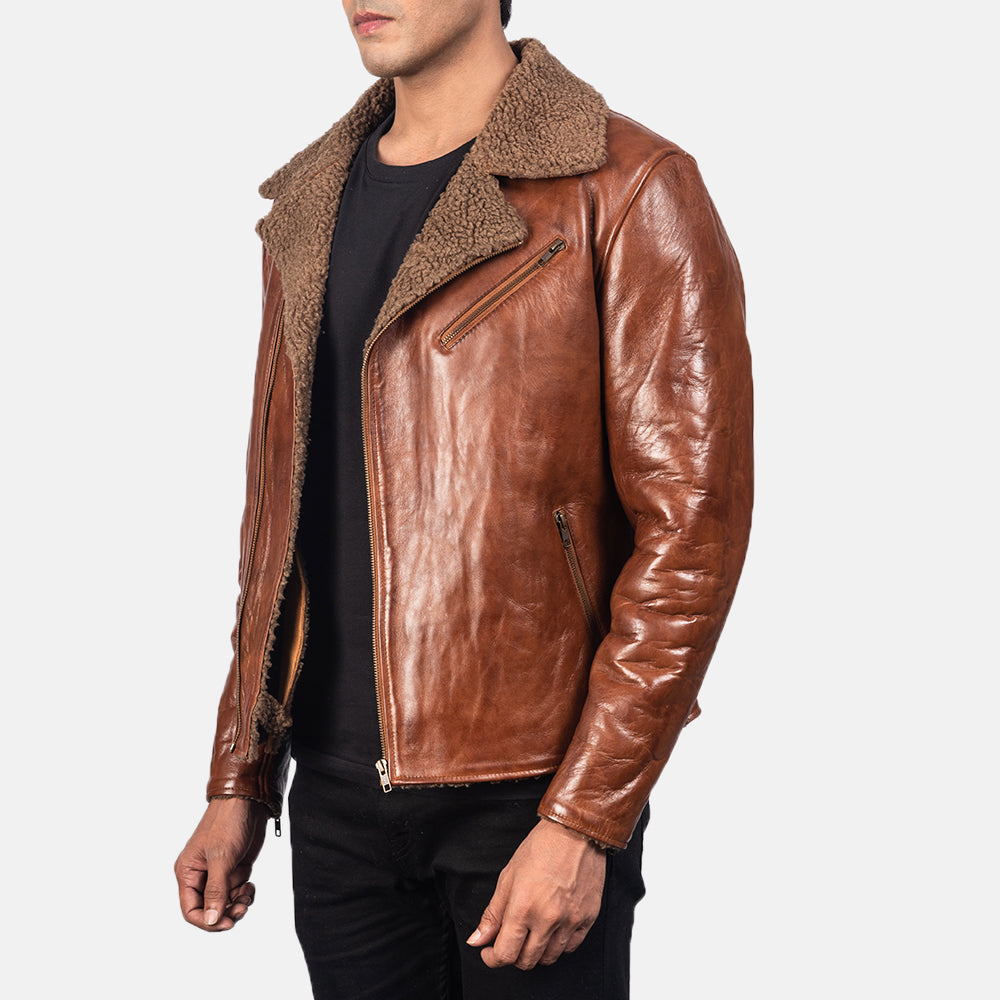 Alberto Shearling Leather Jacket