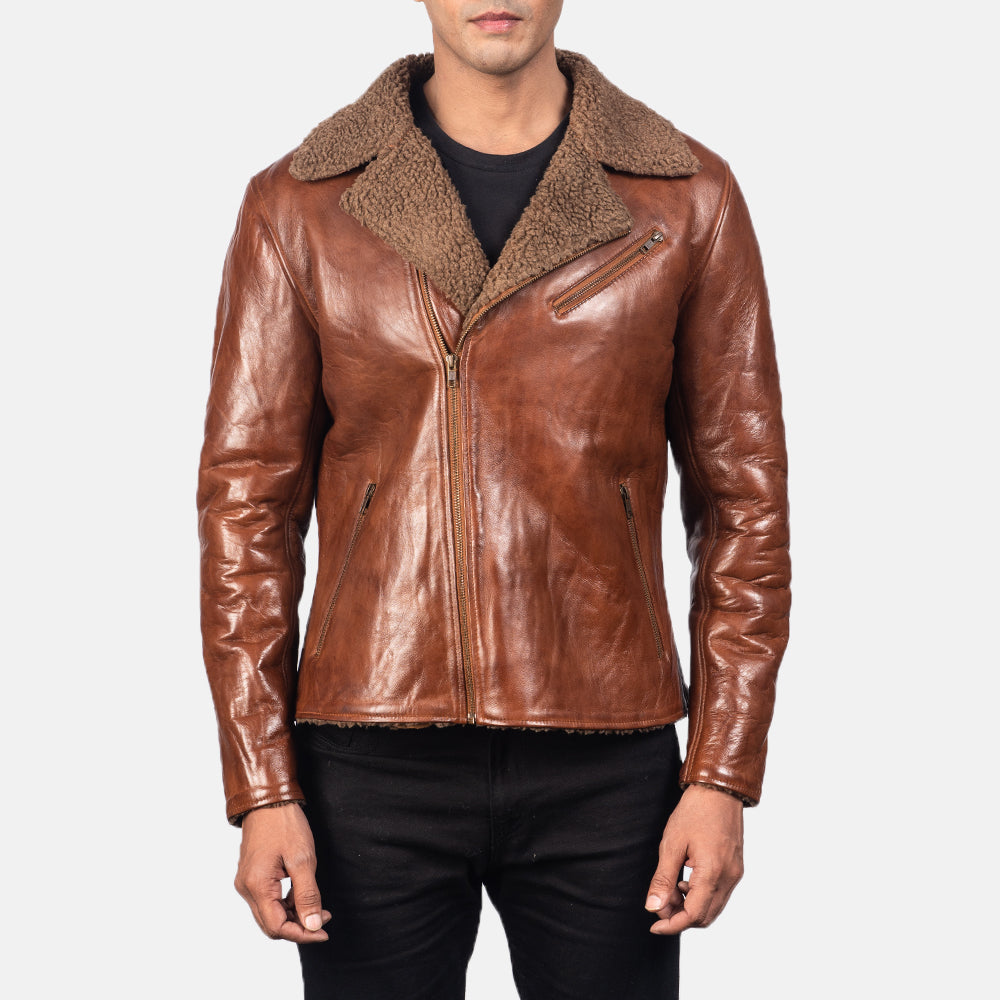 Alberto Shearling Leather Jacket