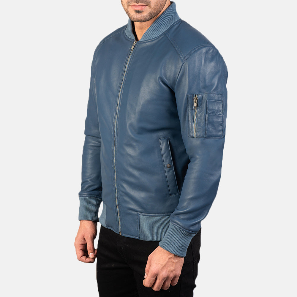Bomia Ma-1 Leather Bomber Jacket