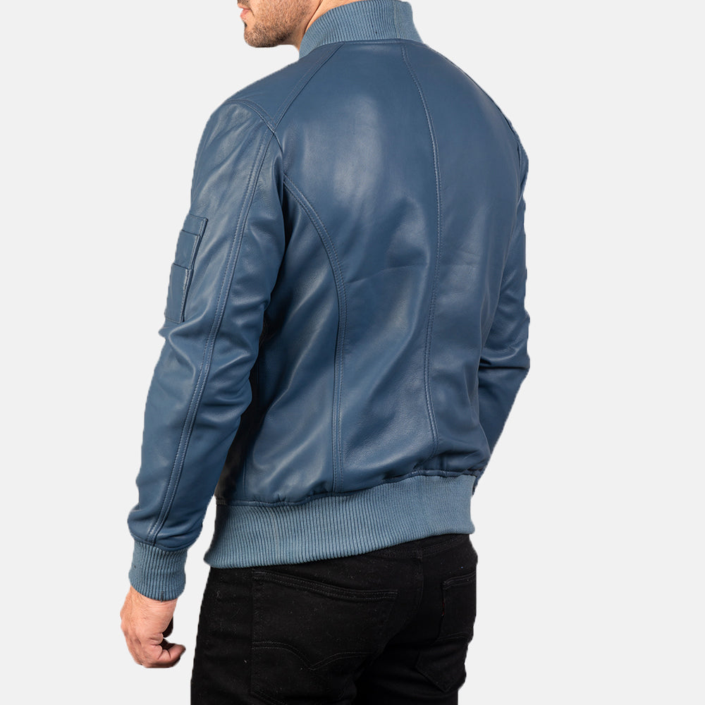 Bomia Ma-1 Leather Bomber Jacket