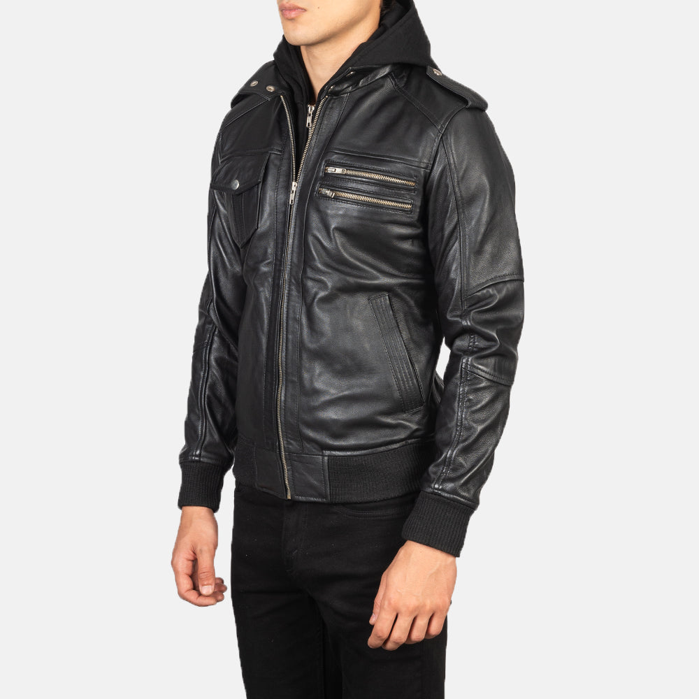 Bravado Hooded Leather Jacket