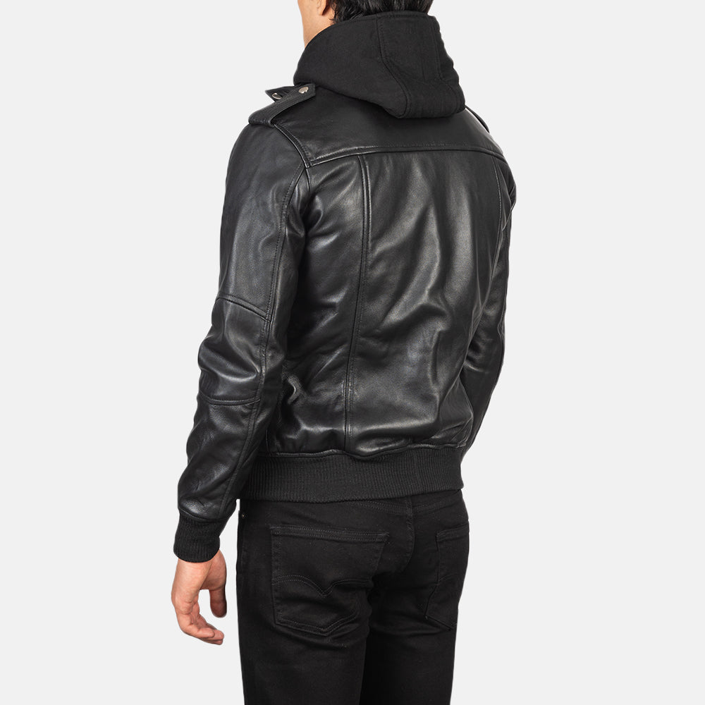 Bravado Hooded Leather Jacket