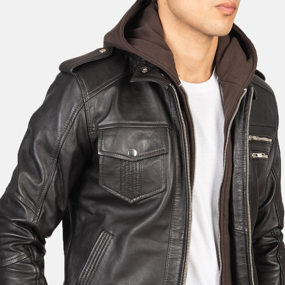 Bravado Hooded Leather Jacket