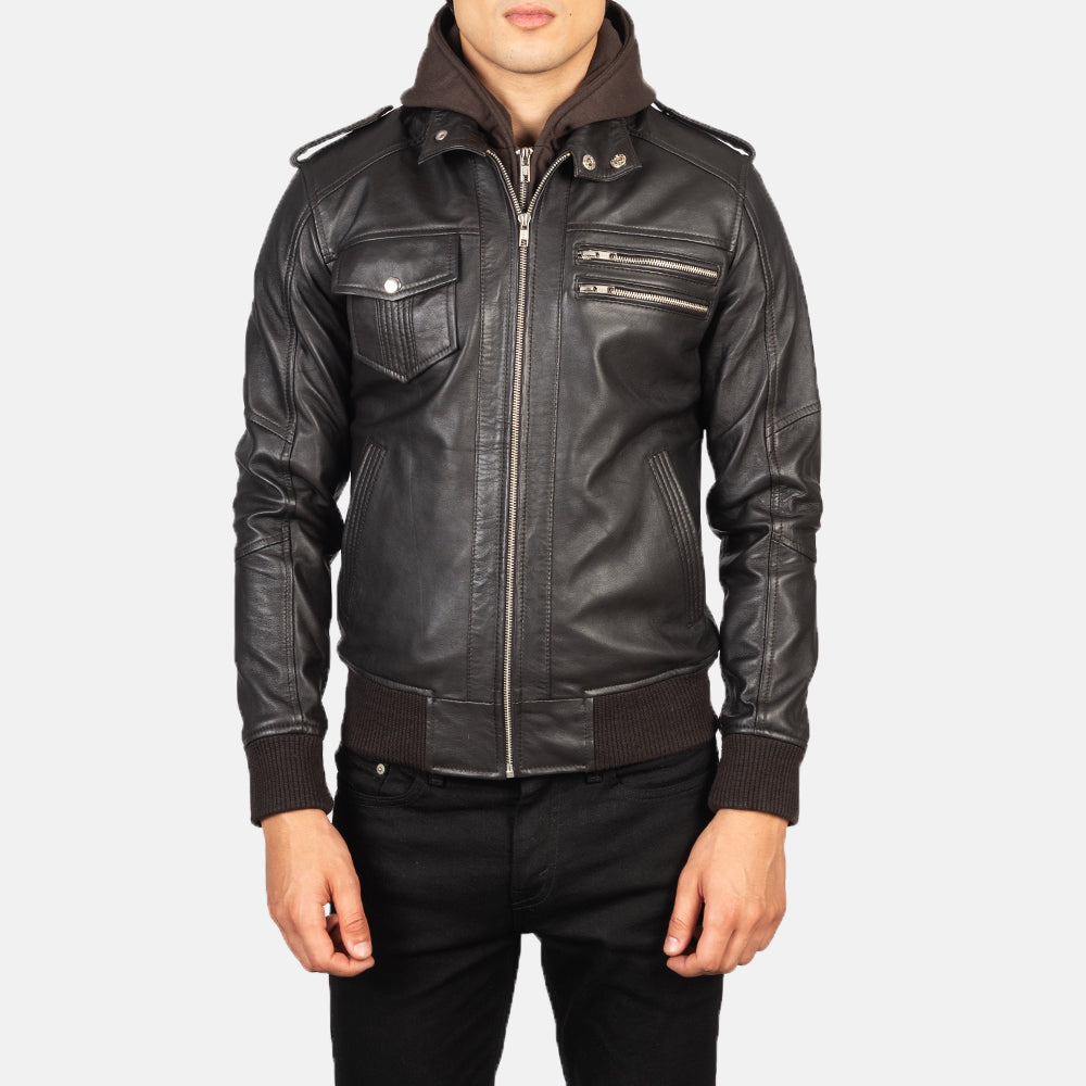 Bravado Hooded Leather Jacket