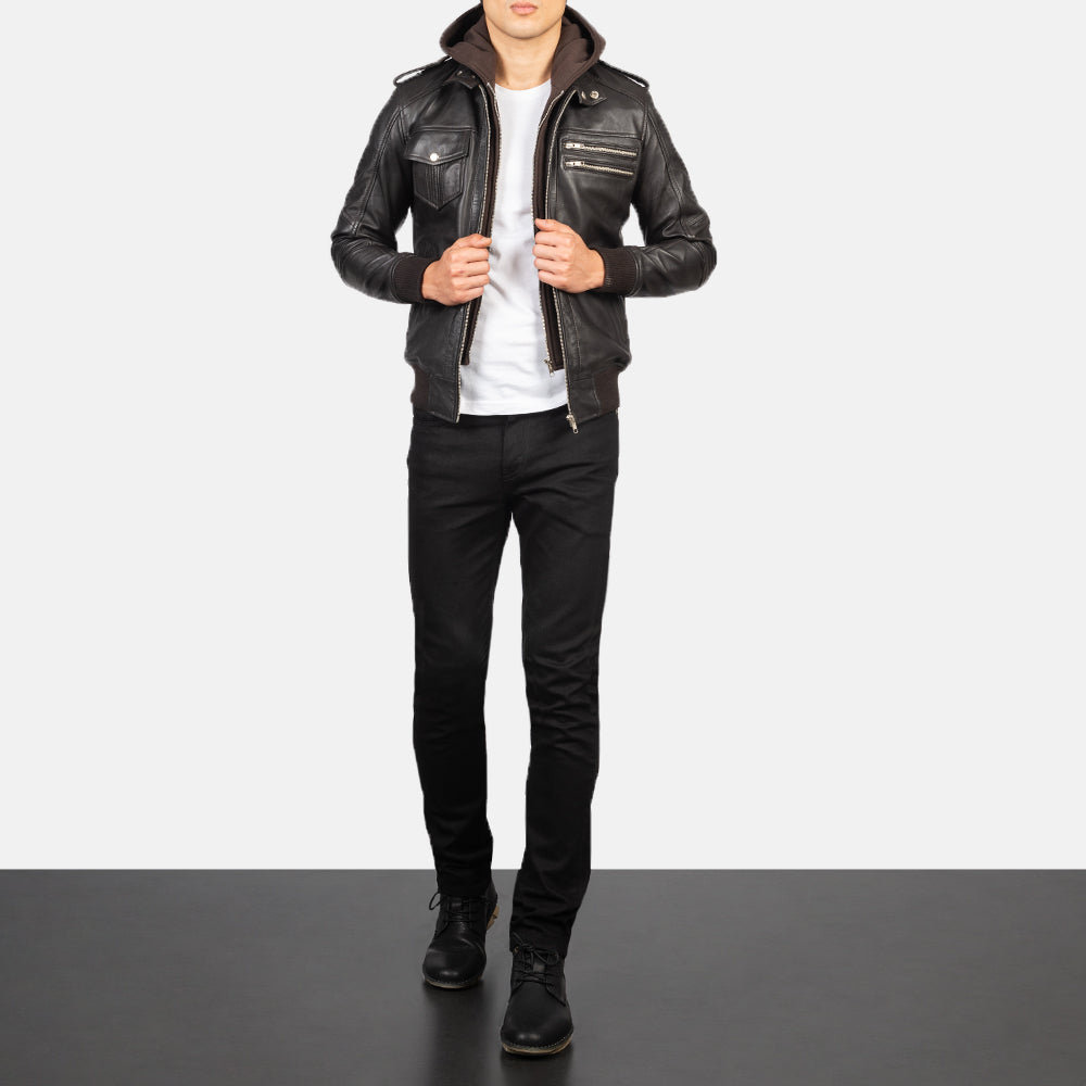 Bravado Hooded Leather Jacket