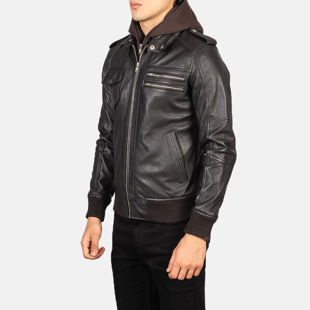 Bravado Hooded Leather Jacket