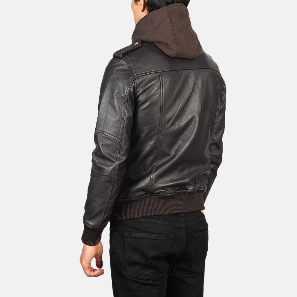 Bravado Hooded Leather Jacket