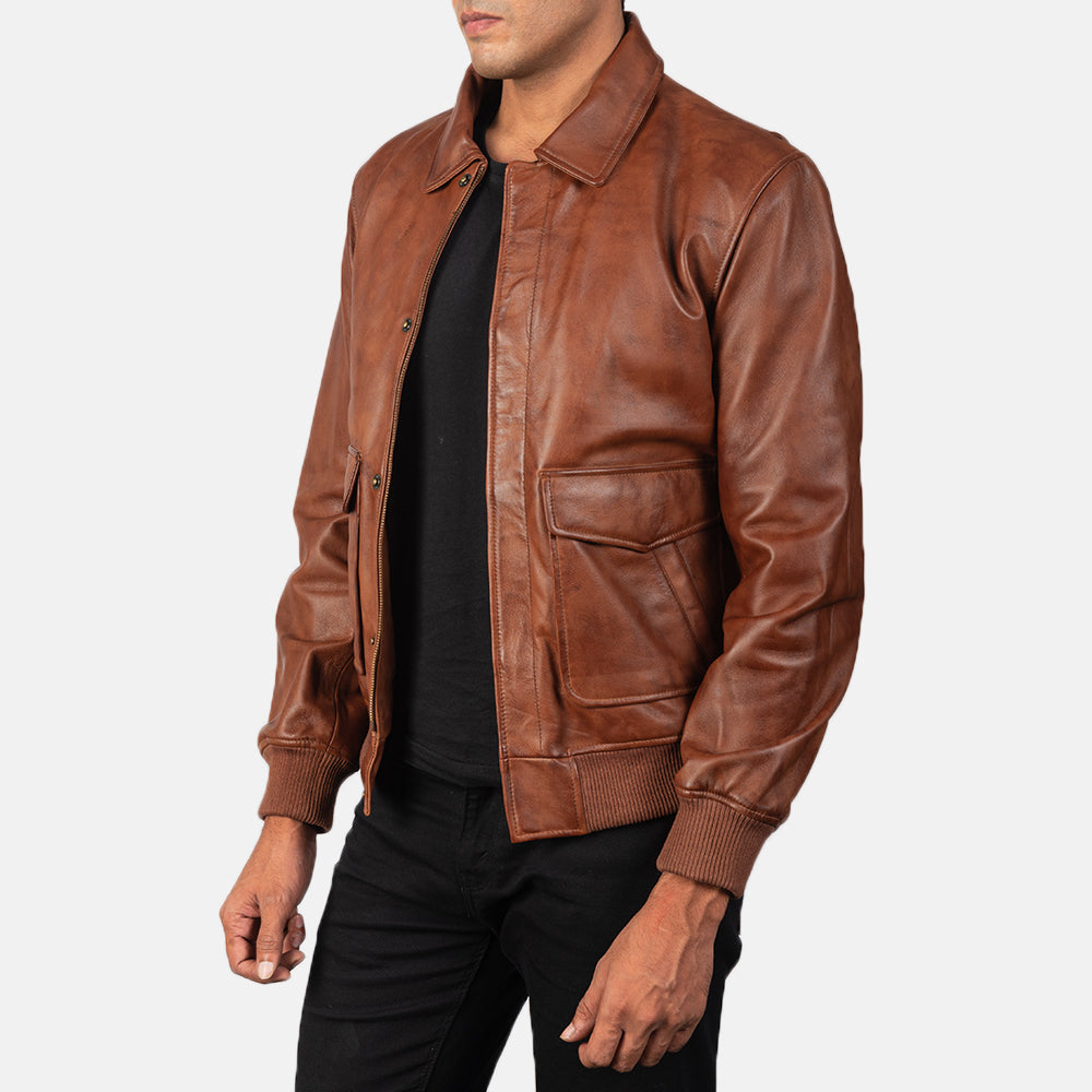 Coffmen A2 Leather Bomber Jacket