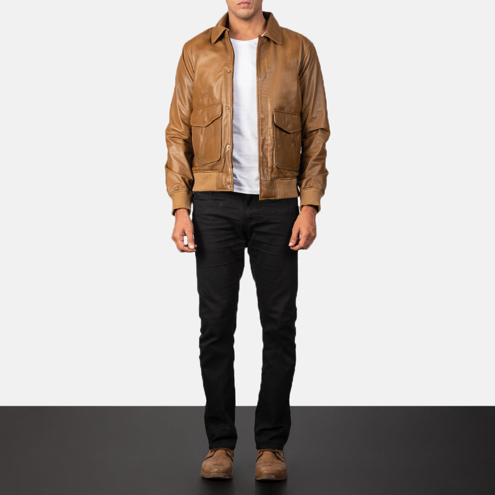 Coffmen A2 Leather Bomber Jacket