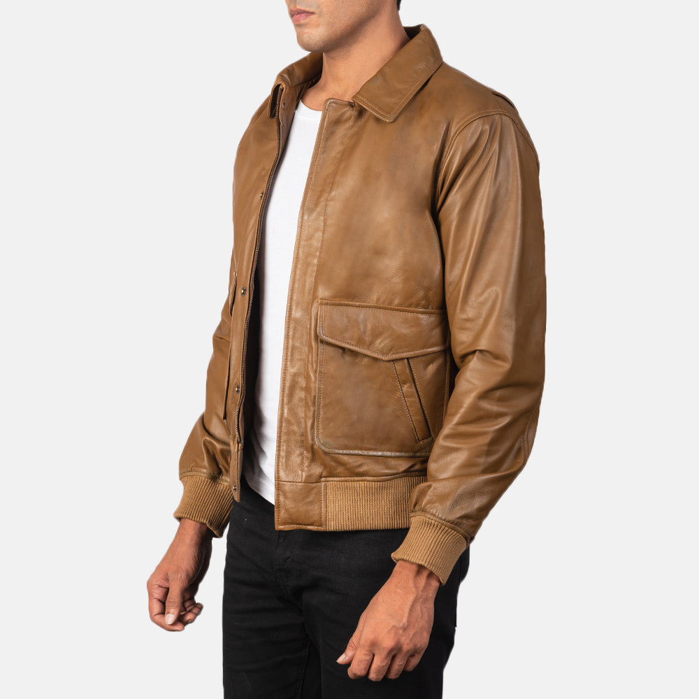 Coffmen A2 Leather Bomber Jacket