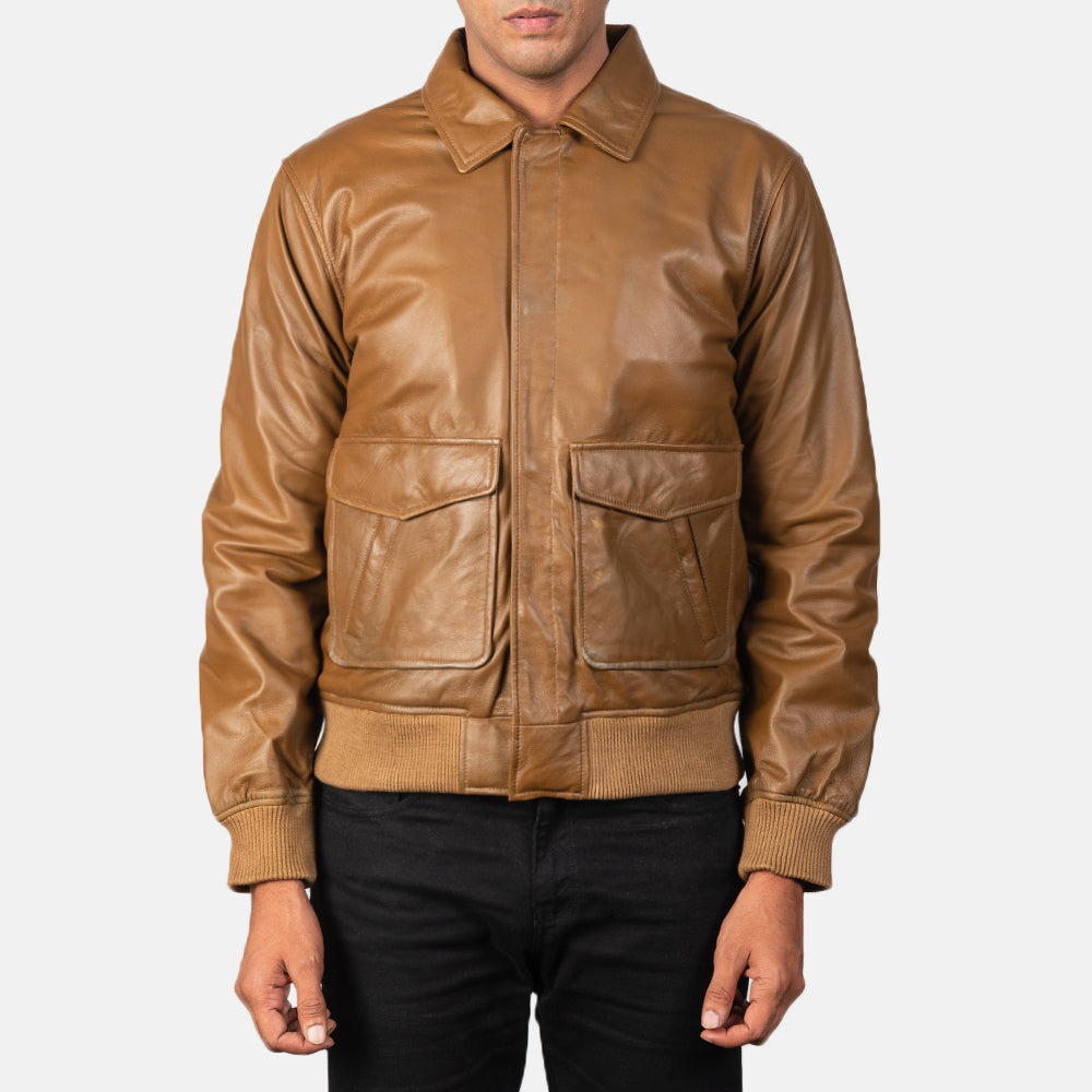 Coffmen A2 Leather Bomber Jacket