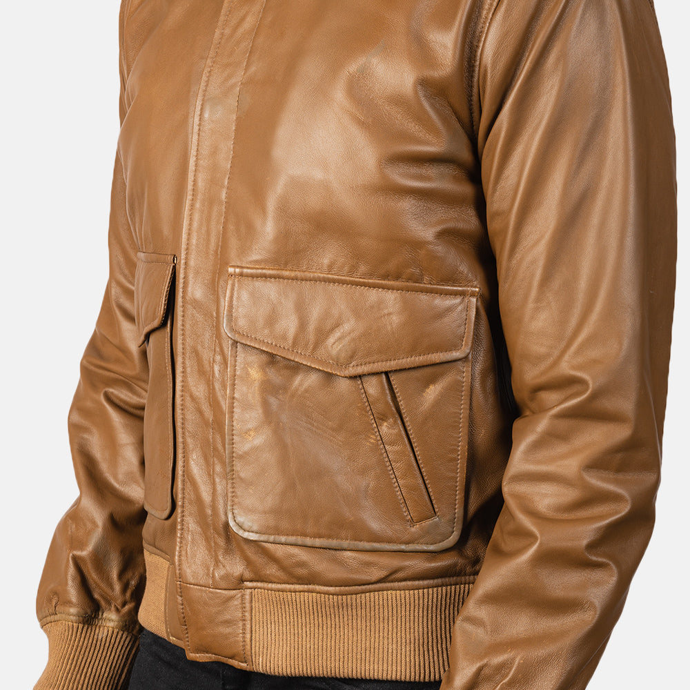 Coffmen A2 Leather Bomber Jacket