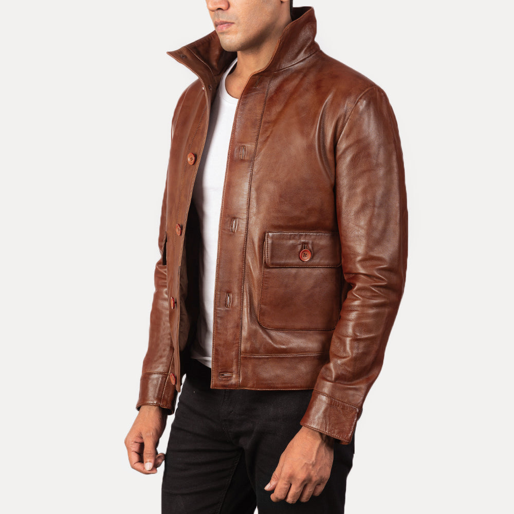 Columbus Leather Bomber Jacket