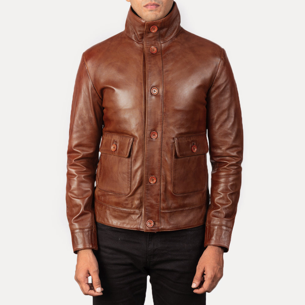 Columbus Leather Bomber Jacket