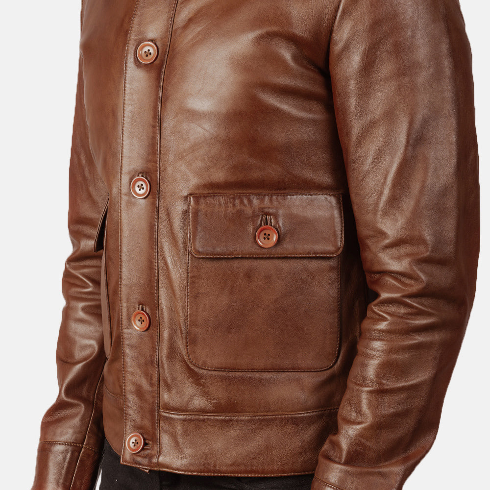 Columbus Leather Bomber Jacket
