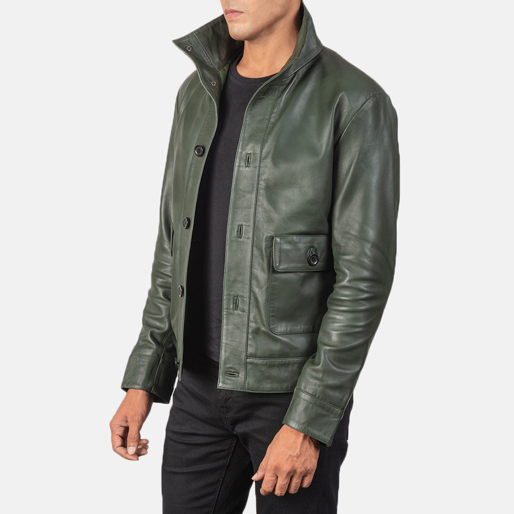 Columbus Leather Bomber Jacket
