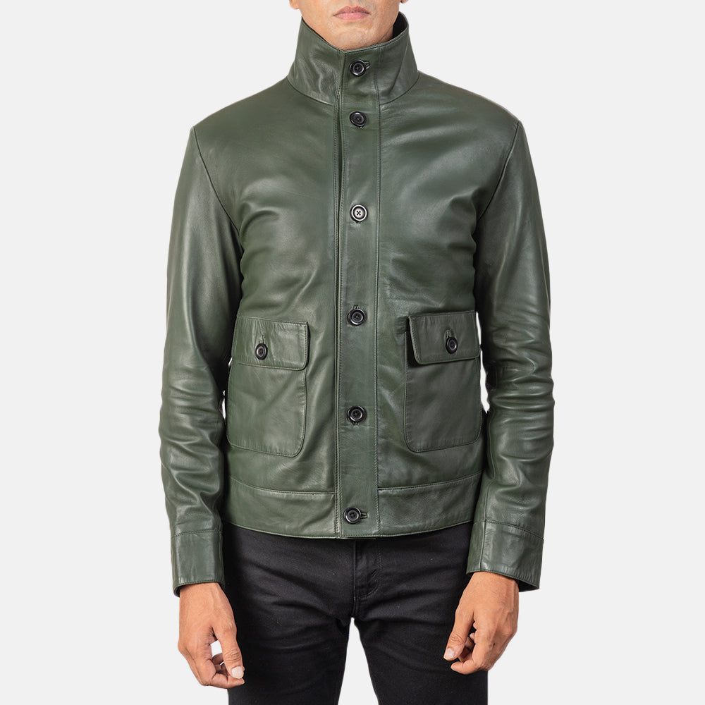 Columbus Leather Bomber Jacket