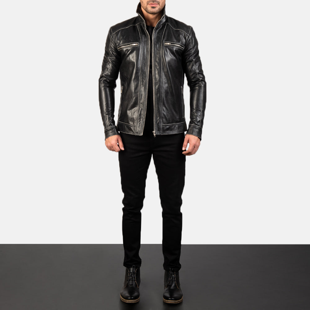 Hudson Leather Biker Jacket