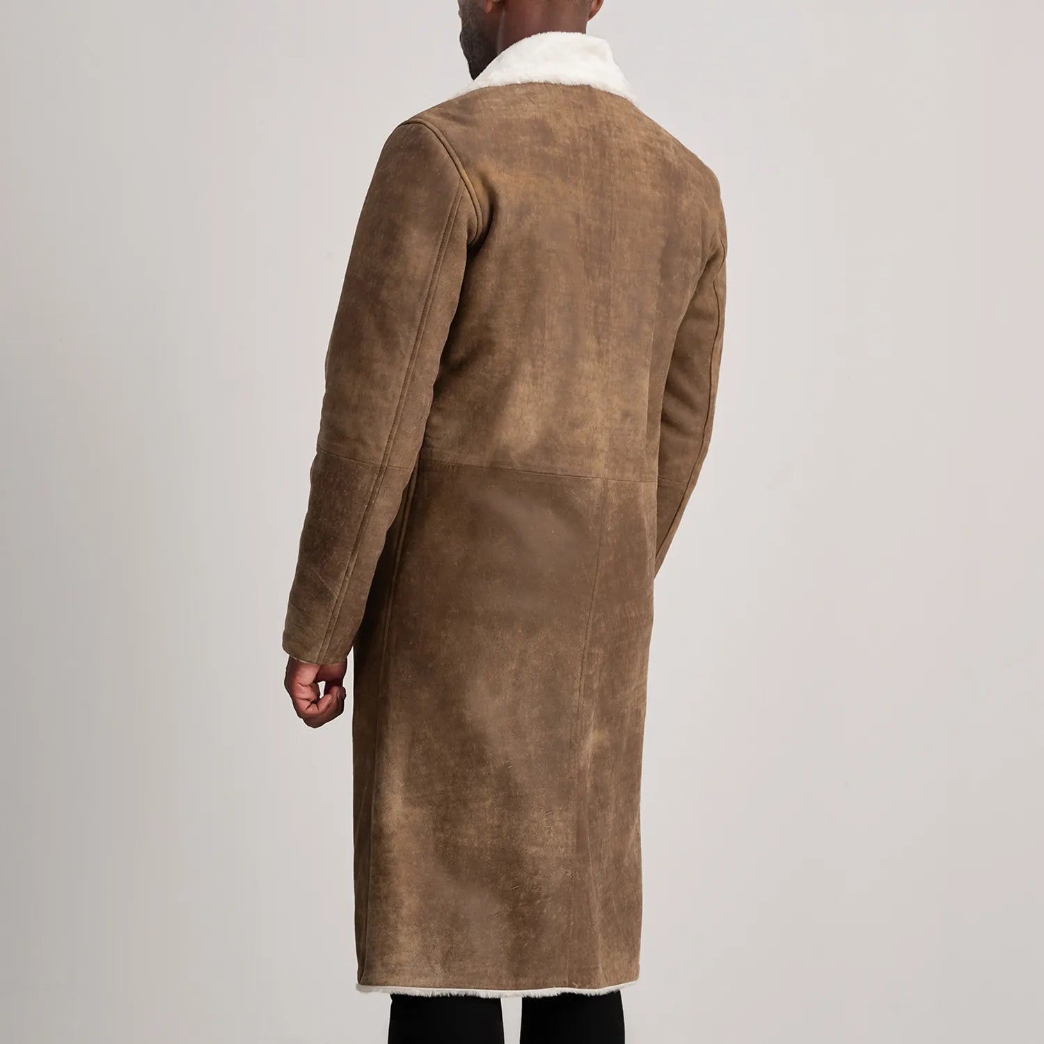 Kolby Tumbled Shearling Long Coat