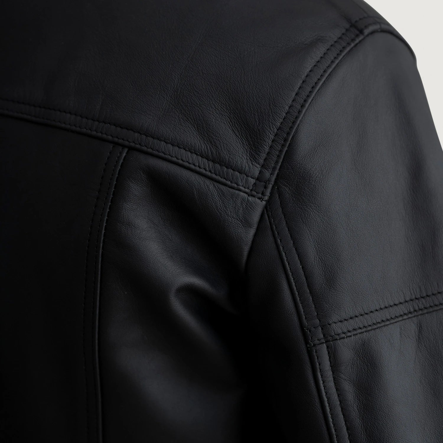 Lavendard Leather Biker Jacket