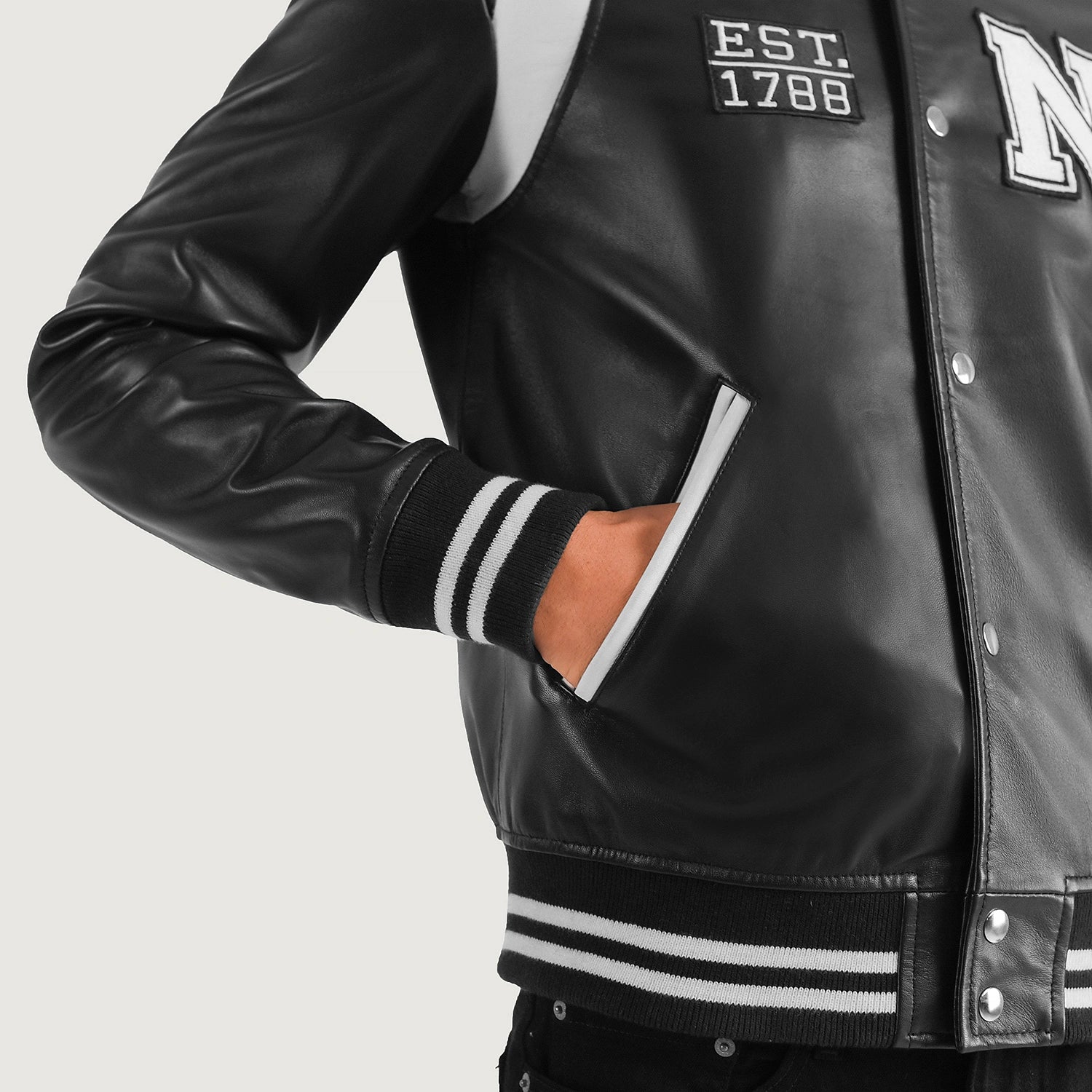 Liberte Leather Varsity Jacket