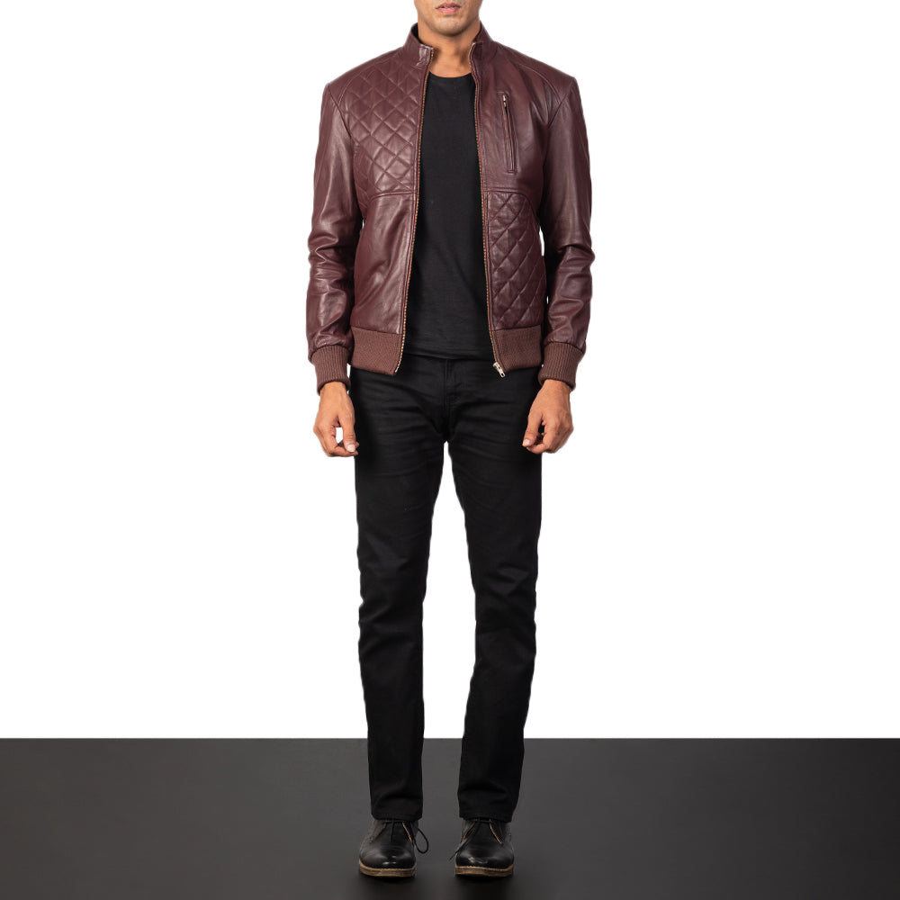 Moda Leather Bomber Jacket