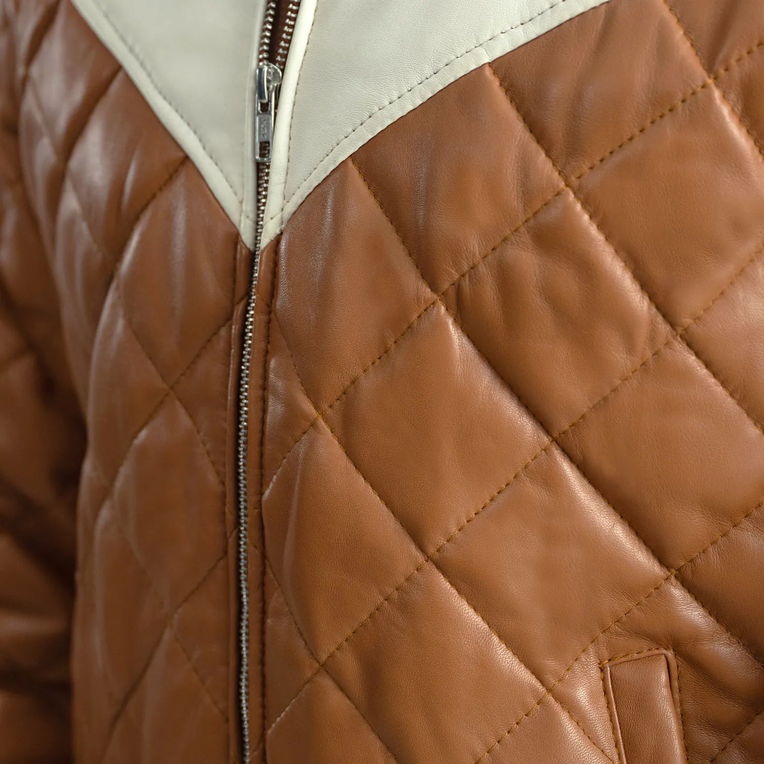 Norman Hooded Bomber Leather Puffer Jacket