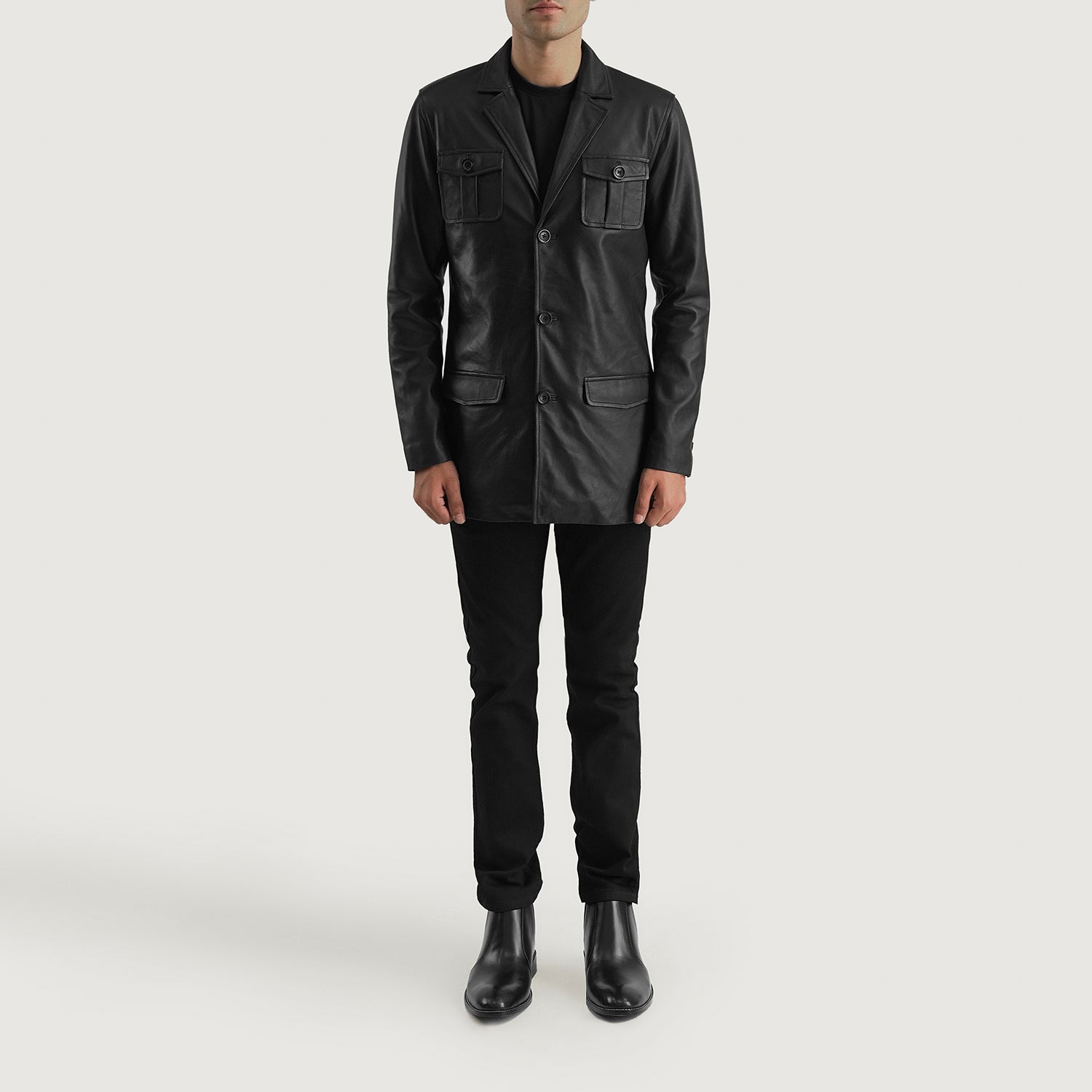 Ray Cutler Leather Blazer