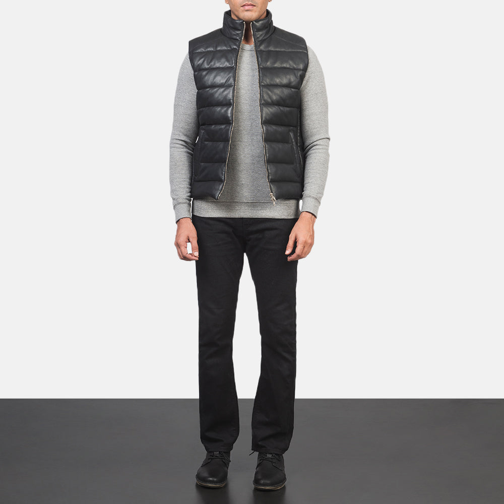 Reeves Leather Puffer Vest