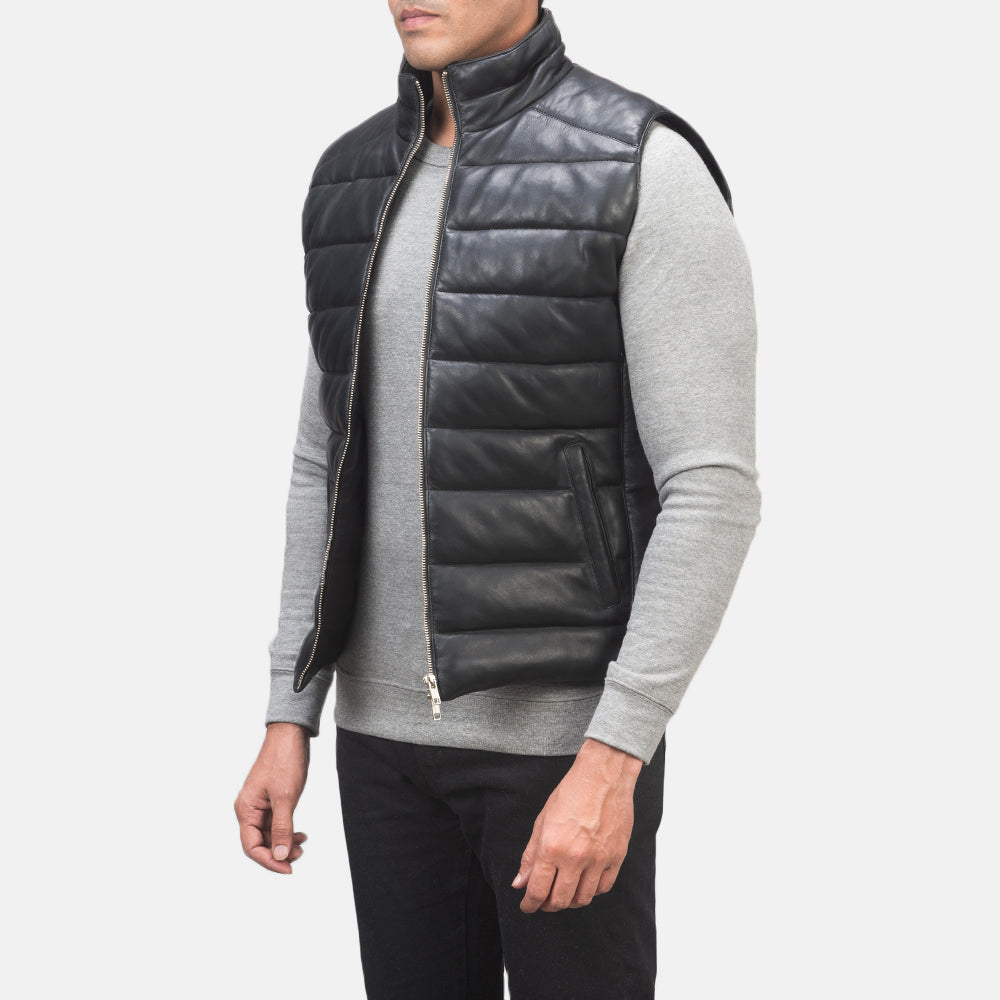 Reeves Leather Puffer Vest