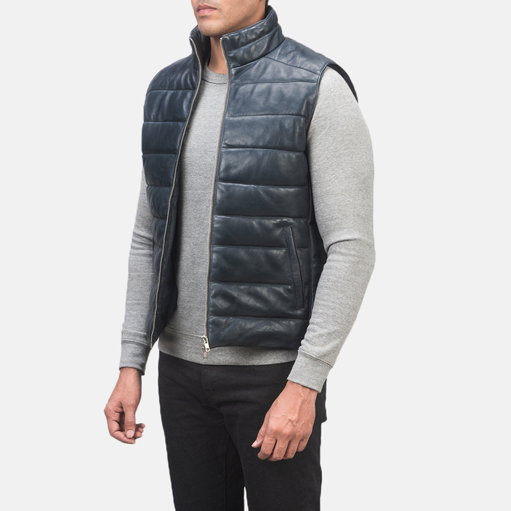 Reeves Leather Puffer Vest