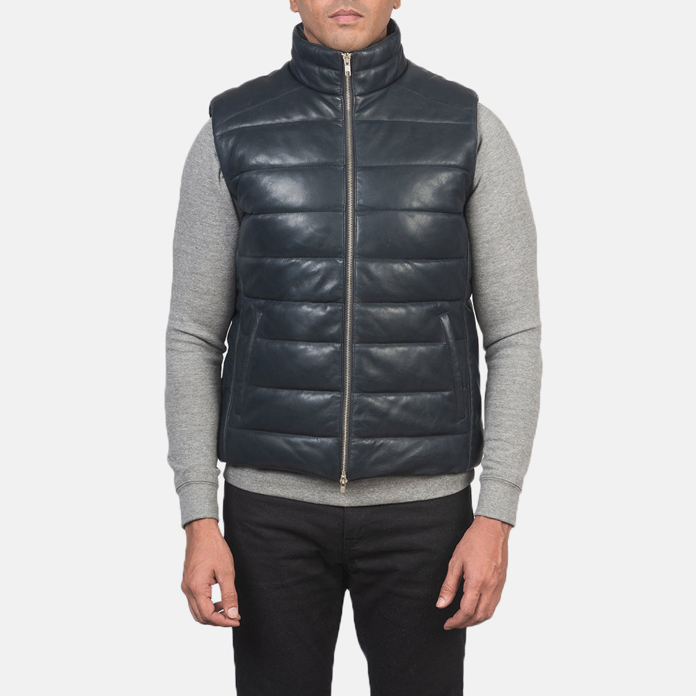 Reeves Leather Puffer Vest