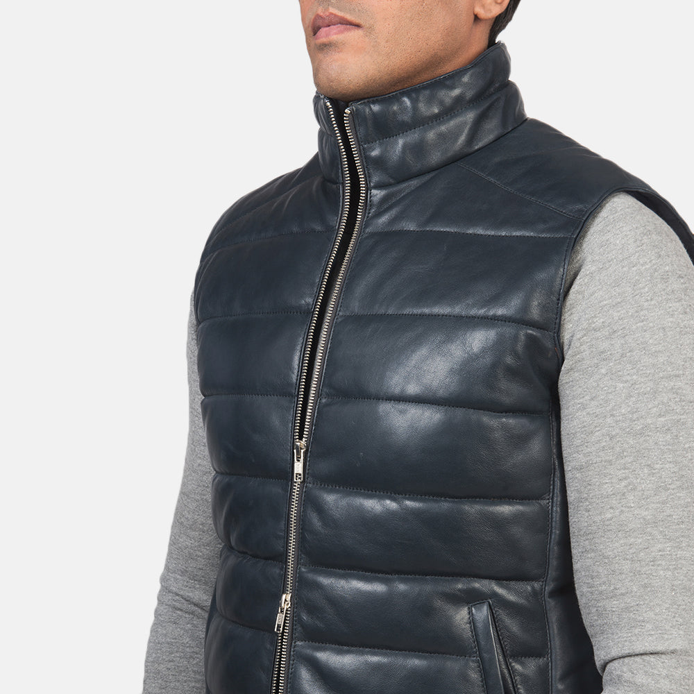 Reeves Leather Puffer Vest