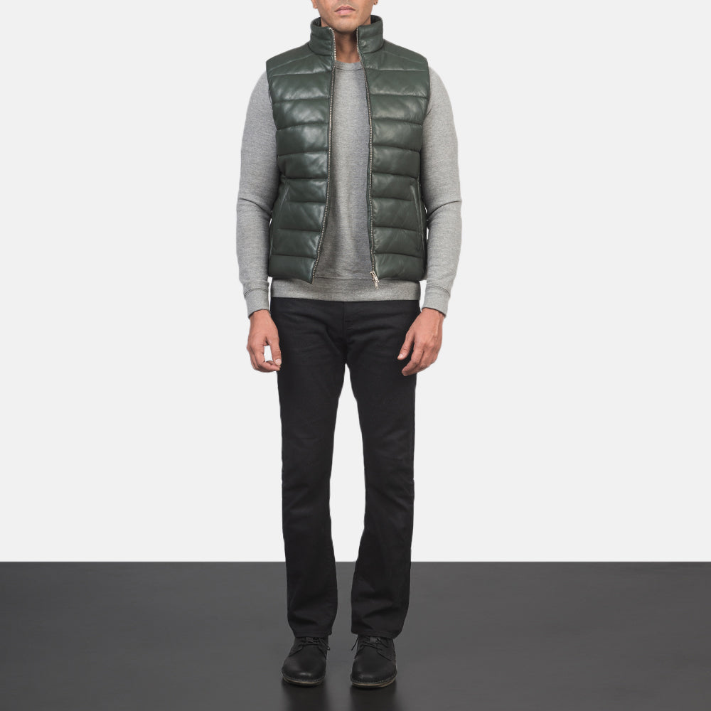 Reeves Leather Puffer Vest