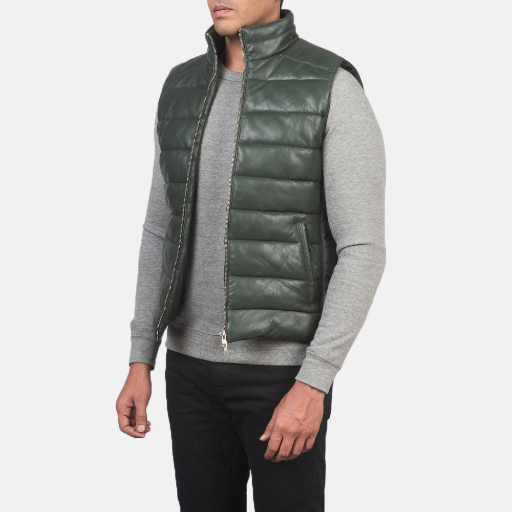 Reeves Leather Puffer Vest