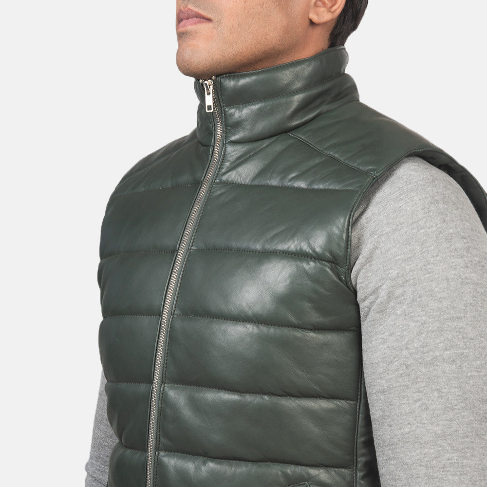 Reeves Leather Puffer Vest