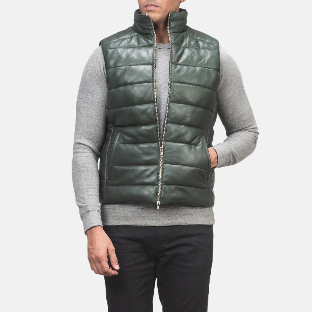 Reeves Leather Puffer Vest