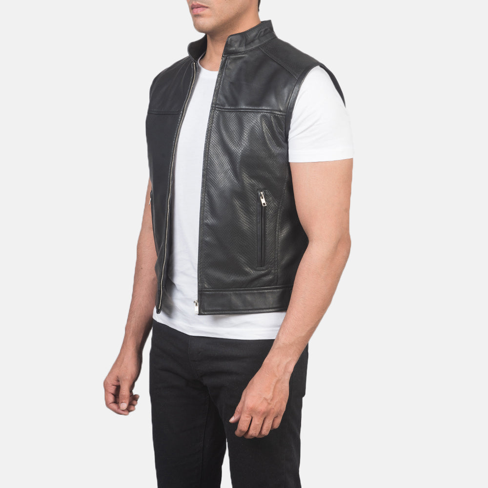 Roland Leather Biker Vest