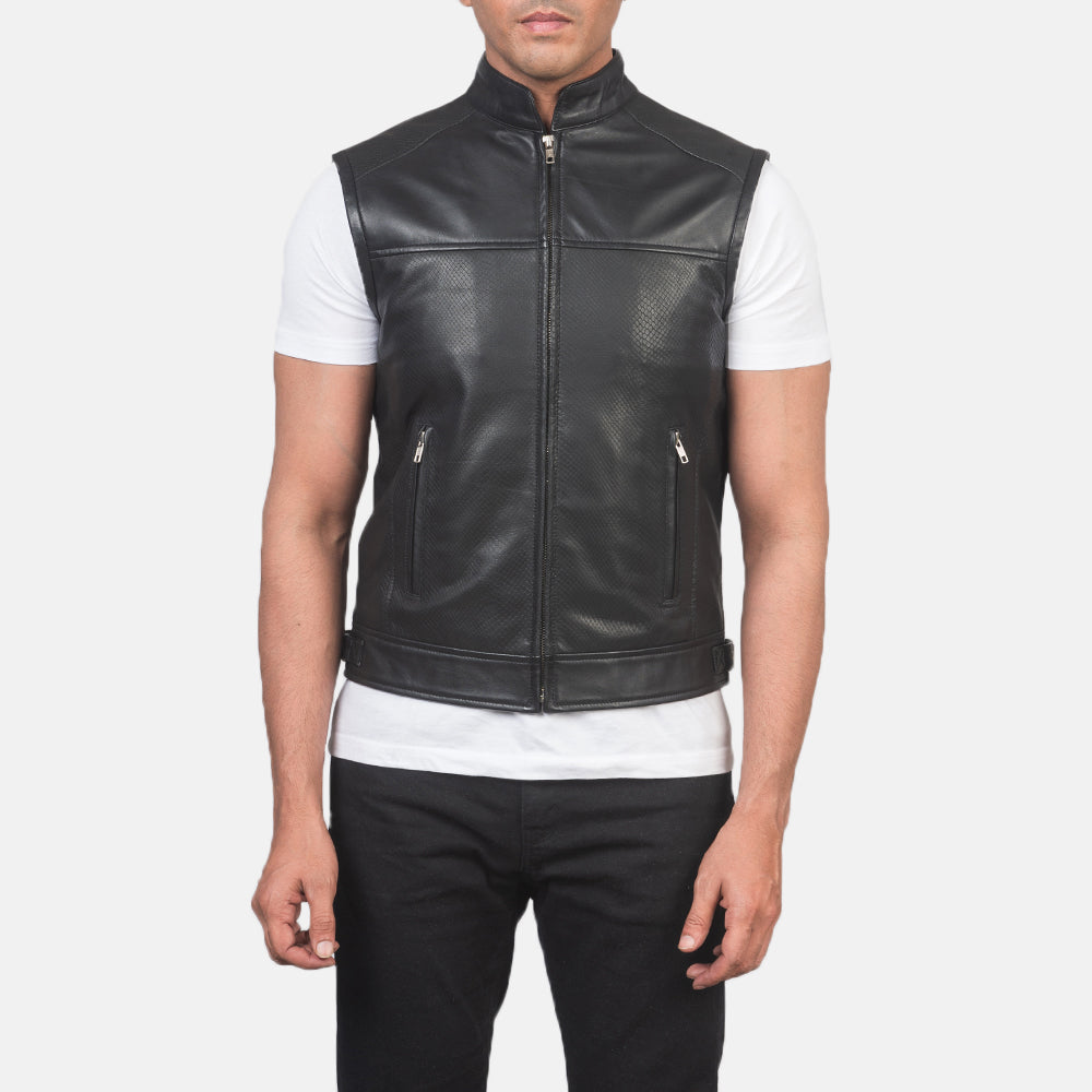 Roland Leather Biker Vest