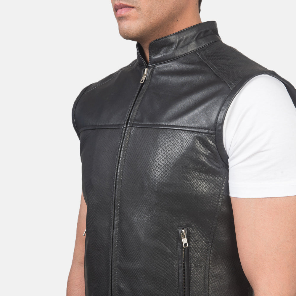 Roland Leather Biker Vest