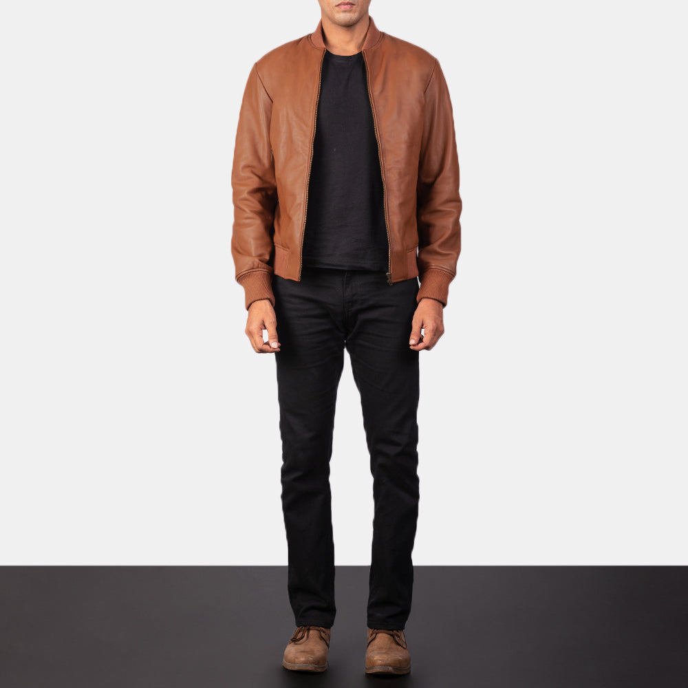 Shane Leather Bomber Jacket