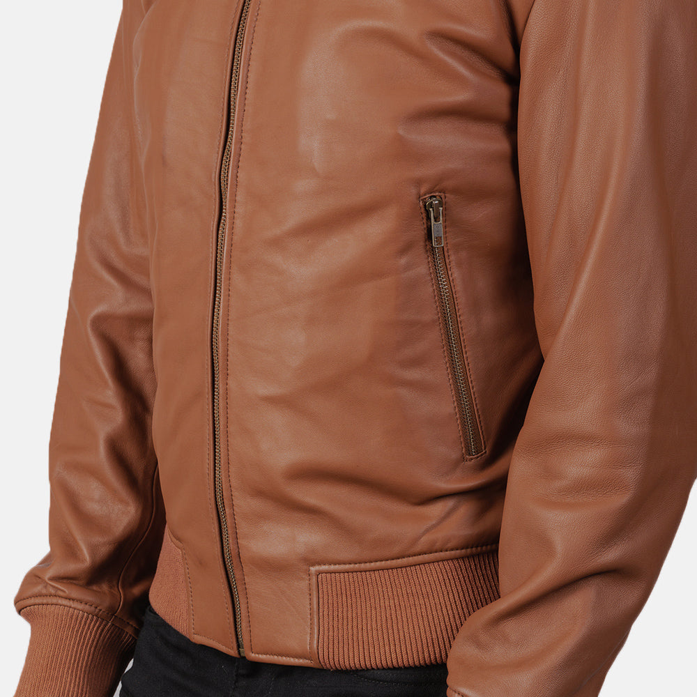 Shane Leather Bomber Jacket