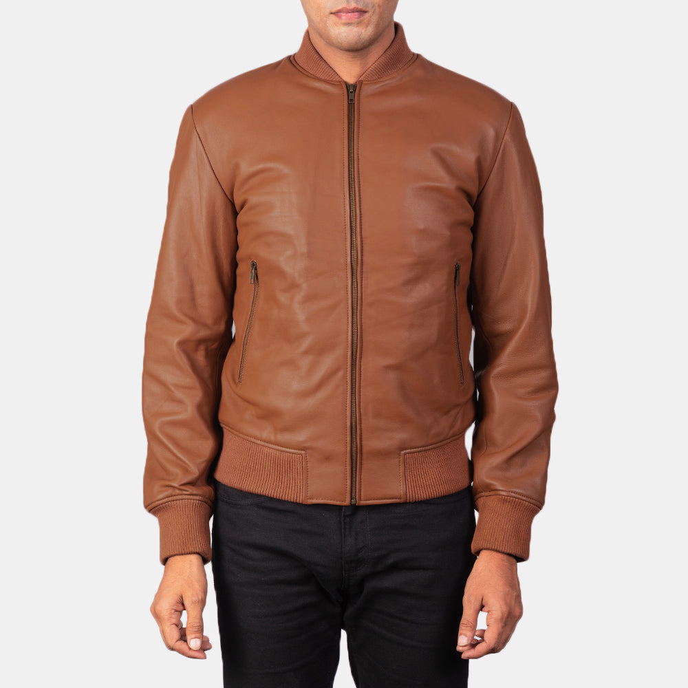 Shane Leather Bomber Jacket