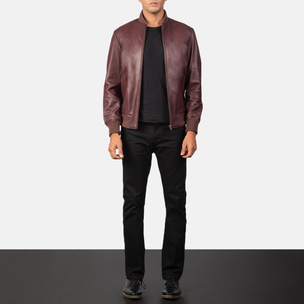 Shane Leather Bomber Jacket